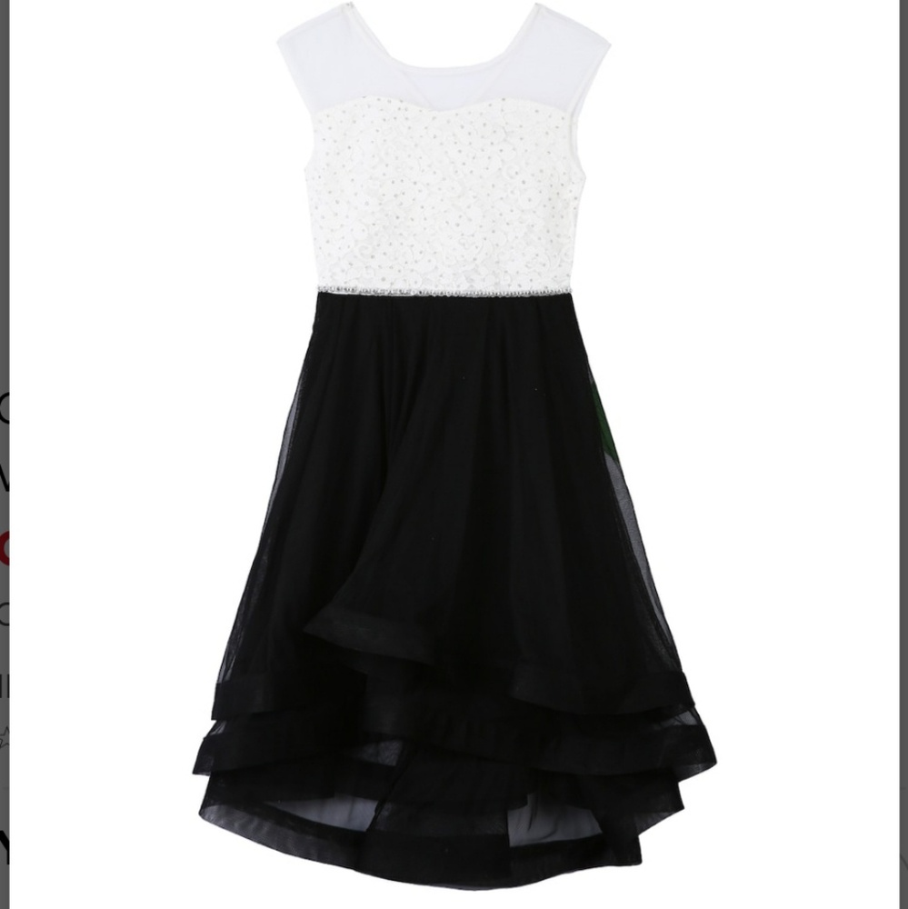 SPEECHLESS Glitter Lace Illusion-Neck Dress